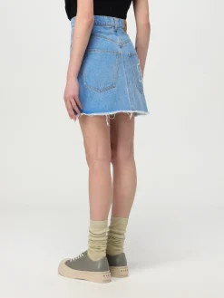 Gonna Marni in denim di cotone con fiori