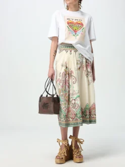 Gonna midi Etro in popeline stampato