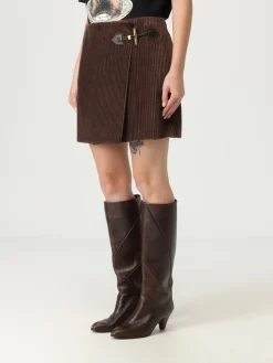 Gonna mini in velluto a righe Moschino Couture