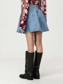 Gonna mini Rotate in denim di cotone