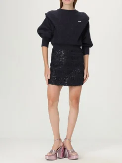 Gonna mini Rotate in tweed con paillettes