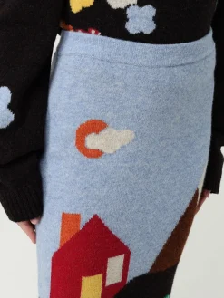 Gonna Moschino Couture in lana con motivo grafico