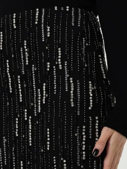 Gonna Pinko in jersey con strass