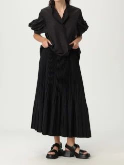 Gonna plissettata Junya Watanabe in misto lana plissettata