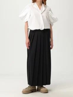 Gonna plissettata Junya Watanabe in misto lana