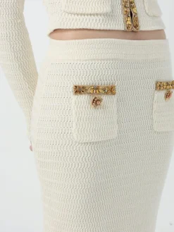 Gonna Self-Portrait in misto lana e cotone