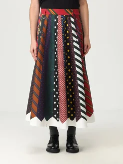 Gonna stampa cravatte patchwork Moschino Couture