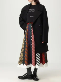 Gonna stampa cravatte patchwork Moschino Couture