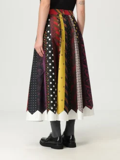 Gonna stampa cravatte patchwork Moschino Couture