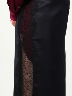 Gonna Tom Ford in seta con inserti in pizzo