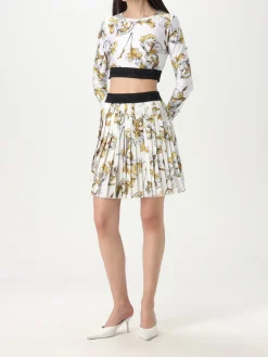 Gonna Versace Jeans Couture in crêpe plissettato