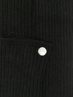 Guanti lunghi in lana vergine a coste Rick Owens