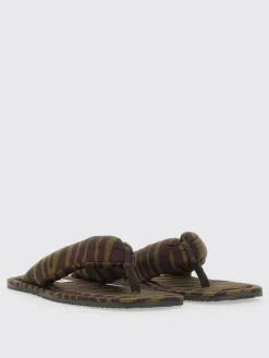 Infradito The Attico in viscosa con stampa zebrata