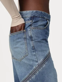 Jeans AlaÏa in cotone con zip