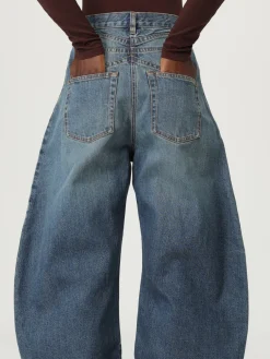 Jeans baggy AlaÏa in denim
