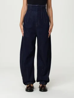 Jeans baggy Sportmax in denim di cotone