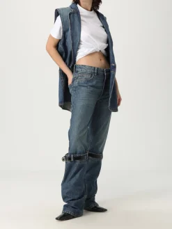 Jeans Coperni in denim con fettucce