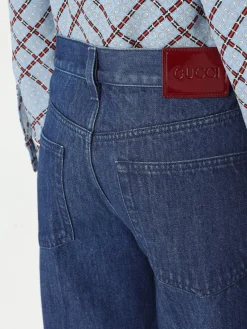 Jeans cropped Gucci in denim