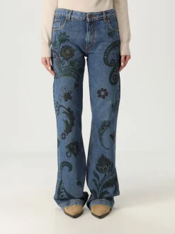 Jeans Etro in denim con motivo Paisley