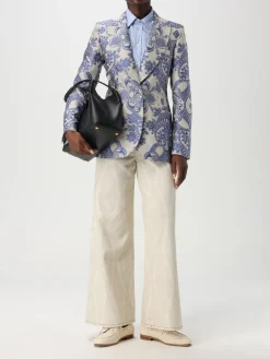 Jeans Etro in denim stretch stampato