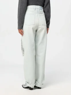 Jeans Golden Goose in denim distressed con strass