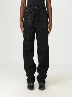 Jeans Golden Goose in denim con strass