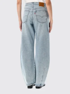 Jeans Levi's in denim con strass