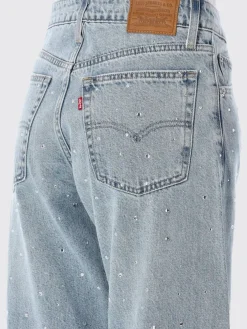 Jeans Levi's in denim con strass