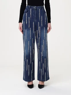 Jeans Patrizia Pepe in denim con strass applicati