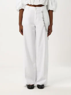 Jeans Pinko in denim con dettaglio chian gioiello