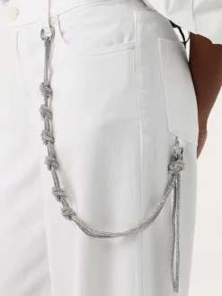 Jeans Pinko in denim con dettaglio chian gioiello