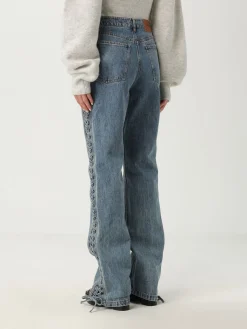 Jeans Rotate in denim con stringhe laterali