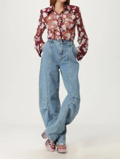 Jeans Rotate in denim di cotone