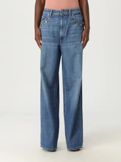 Jeans straight Pt Torino con applicazioni