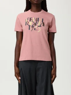 Logo in cotone con logo anniversario Fendi