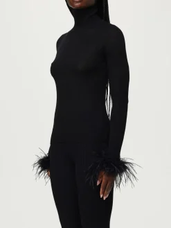 Maglia a dolcevita con piume Blumarine