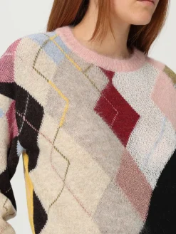 Maglia a girocollo a rombi Moschino Couture