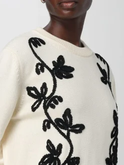 Maglia a girocollo con ricami Jil Sander