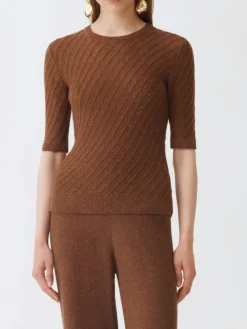 Maglia a girocollo Fabiana Filippi con paillettes