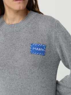 Maglia a girocollo in cashmere con logo Marni