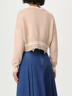 Maglia a girocollo in cotone con logo Marni