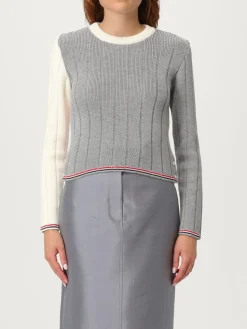 Maglia a girocollo in lana a coste Thom Browne