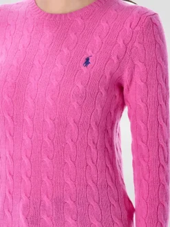 Maglia a girocollo in lana e cashmere con logo ricamato Polo Ralph Lauren