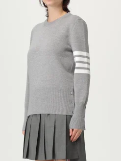 Maglia a girocollo in lana con banda 4-bar Thom Browne