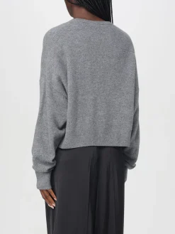 Maglia a girocollo in lana con logo di strass Blumarine