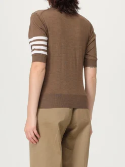 Maglia a girocollo in lana con banda 4-bar Thom Browne