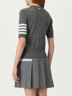 Maglia a girocollo in lana con banda 4-bar Thom Browne