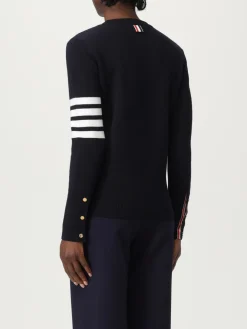 Maglia a girocollo in lana con banda 4-bar Thom Browne