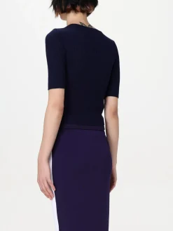 Maglia a girocollo Love Birds Pinko in misto cotone stretch