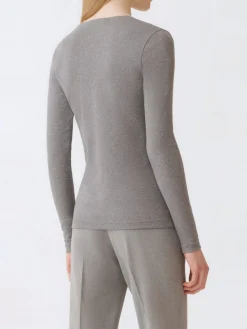 Maglia a v basic in cotone Fabiana Filippi